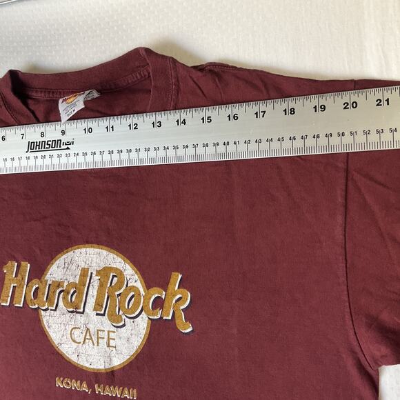 Hard Rock Cafe Men Shirt M Maroon Kona Hawaii Graphic Logo All Is One Big & Tall - Picture 3 of 7